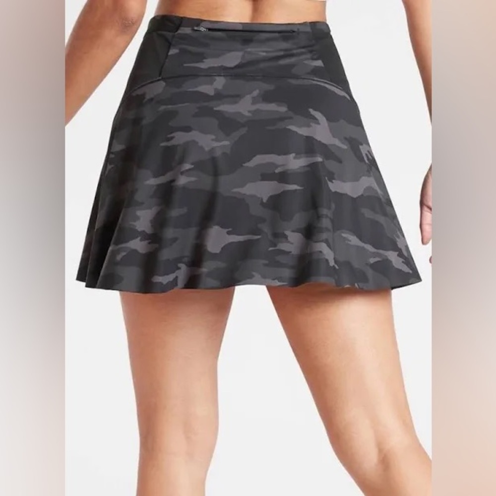 Athleta Match Point Black Camouflage Women's Skort with built in shorts - Picture 2 of 15